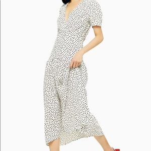 Topshop Polka Dot Midi Dress